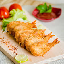 CRUMBED  BUTTERFLIED PRAWN TAILS 500g