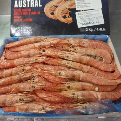 LARGE PINK PRAWN 2KG BOX +-45