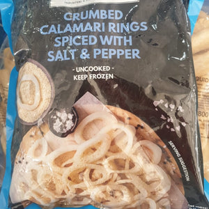 CRUMBED CALAMARI RINGS SALT & PEPPER  800G