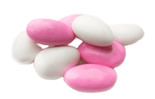 PINK & WHITE ALMONDS 55G