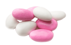 PINK & WHITE ALMONDS 55G