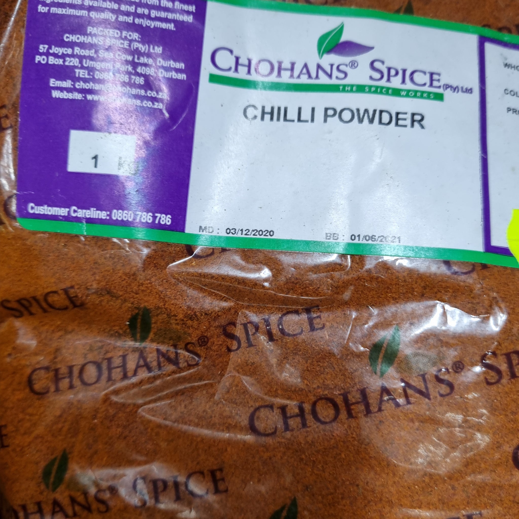 CHOHANS CHILLI POWDER – @ PAUL'S FISHERIES